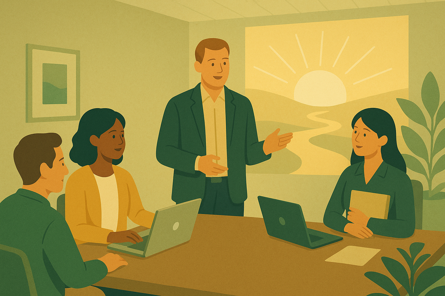Workplace wellbeing illustration