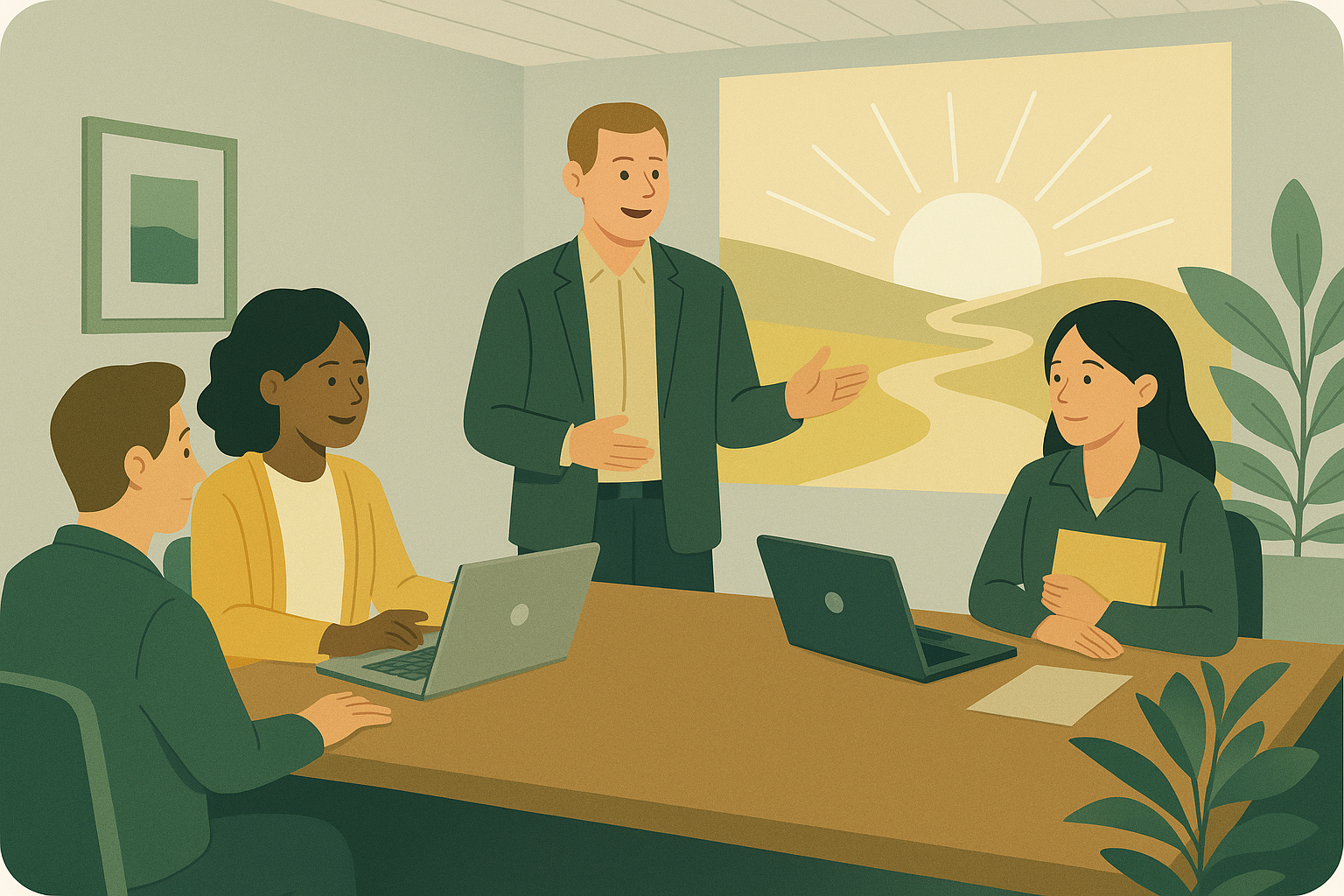 Workplace wellbeing illustration
