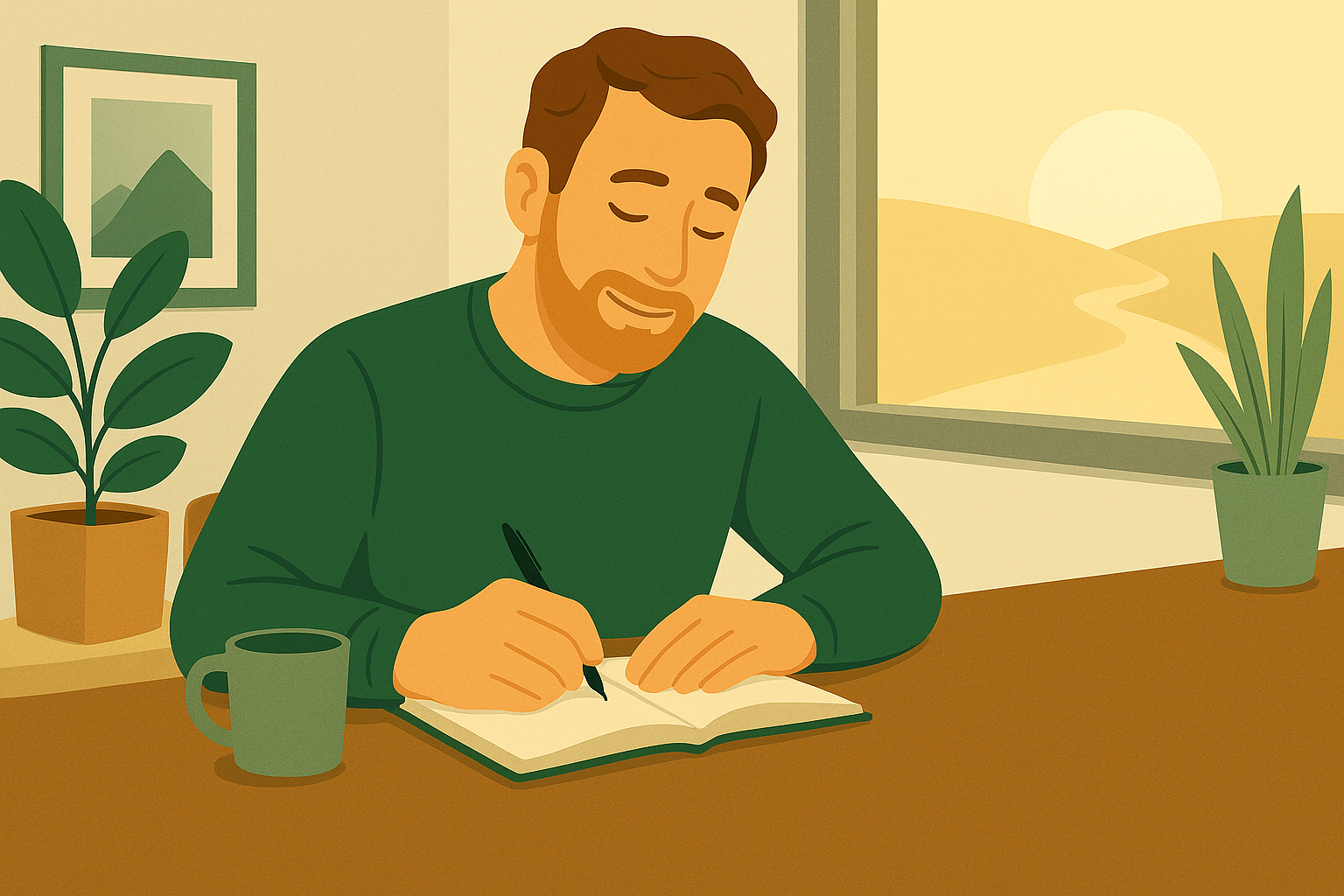 Personal reflection and growth illustration