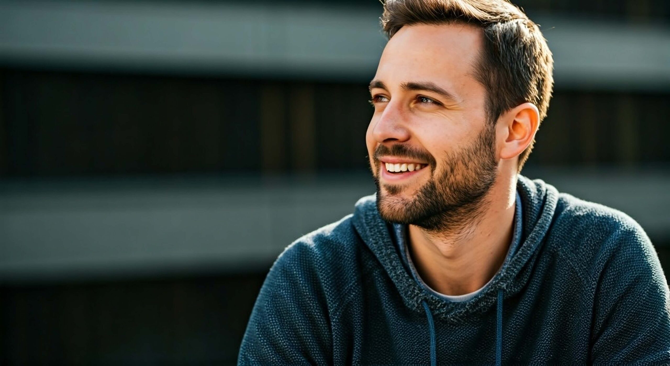 Calm sunrise walk in nature